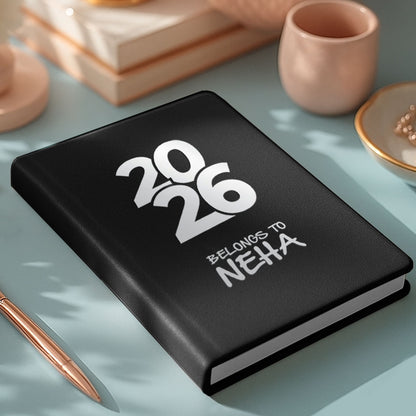 Personalized Diary A5 Size with Premium Hard Cover, Calendar & Planner