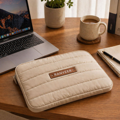 Nutcase Personalized Puffy Laptop Sleeve 14 inch - Custom Quilted Macbook Bag