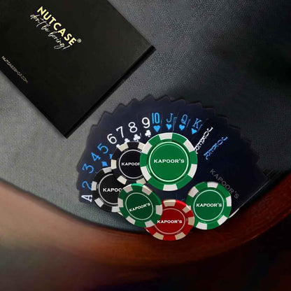 Custom Playing Cards Poker Non-Tearable Card Set-2 and 100/200/300 Chips in 5 Color