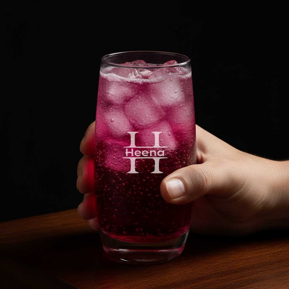 Customized Tall Glasses for Cocktails – Engraved Premium Glass for Water, Juice