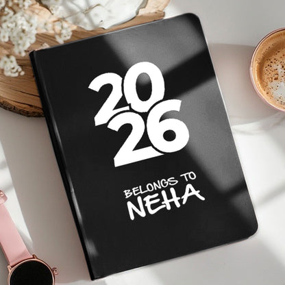 Personalized Diary A5 Size with Premium Hard Cover, Calendar & Planner