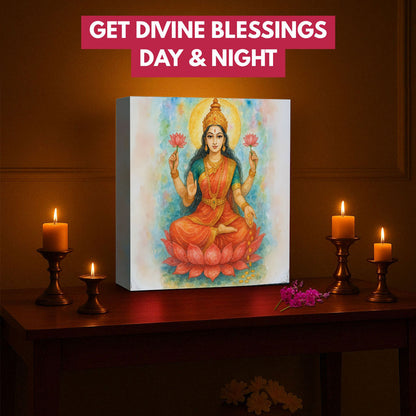 Laxmi Light Lamp for Home Temple – Divine Table Lamp & Wall Décor Lighting