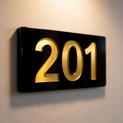 Professional Hotel & Villa Room Number Signs | Durable 3D Acrylic Room Number Board