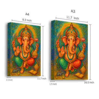 Ganesh Lighting Photo Frame with HD Print – Glowing LED Decor for Home Temple or Gifting