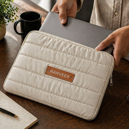 Nutcase Personalized Puffy Laptop Sleeve 14 inch - Custom Quilted Macbook Bag
