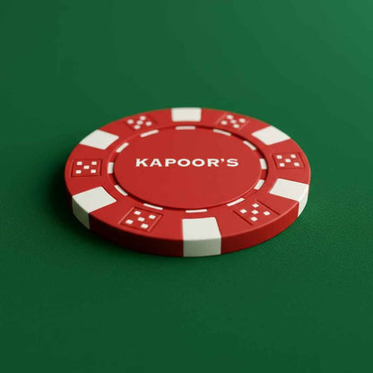 Ceramic Personalized Poker Chips - Premium Poker Coin with Playing Cards Non-Tearable & Waterproof (100/200/300 in 5 Colors-Colors as per availability)
