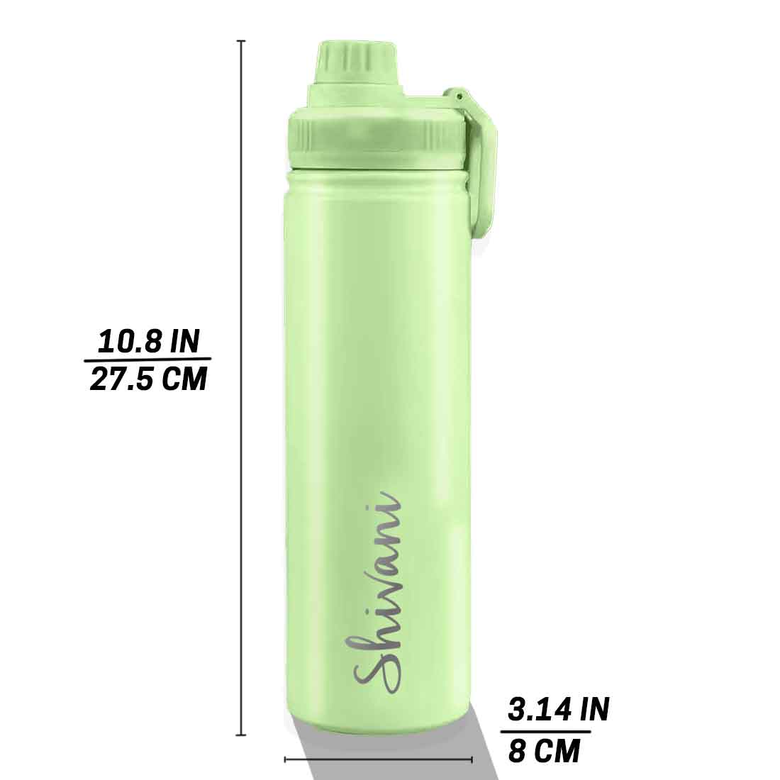 Nutcase Customized Water Bottle with Name 800ml Double Insulated Stainless Steel Bottles - Keeps Water Hot/Cold for Hours