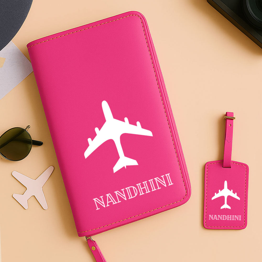 Custom Passport Wallet Travel Organizer with Luggage Tag