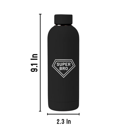 Double Insulated Stainless Steel Bottle – 500ml Raksha Bandhan Gift for Brother Leakproof, BPA-Free | Super Bro