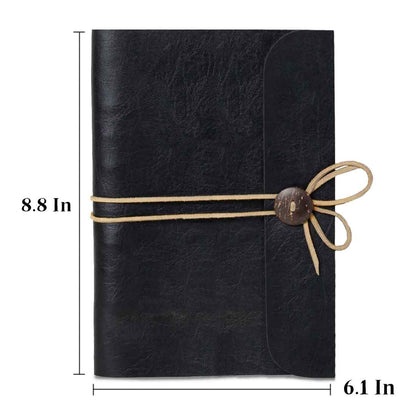 Personalized Diary with Name and Charms - Premium PU Leather Diaries and Black Pen