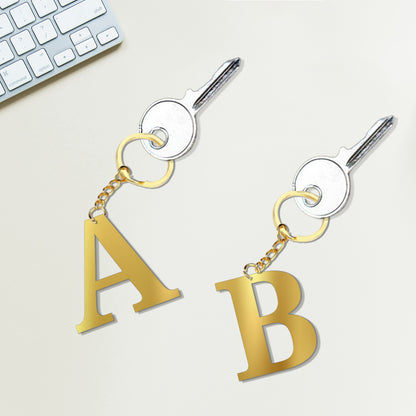 Custom Keychain Monogram Acrylic Key Chain Set of 2