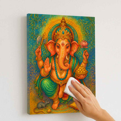 Ganesh Lighting Photo Frame with HD Print – Glowing LED Decor for Home Temple or Gifting