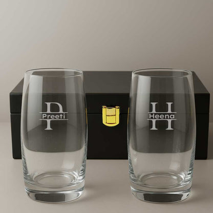 Customized Tall Glasses for Cocktails – Engraved Premium Glass for Water, Juice