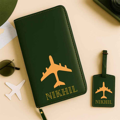 Custom Passport Wallet Travel Organizer with Luggage Tag