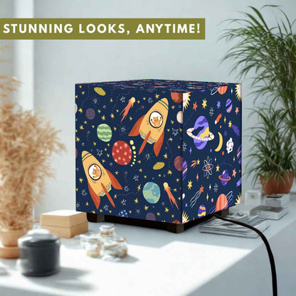 Space Rocket Children's Bedroom Lamp – Fun Galaxy Theme Night Light for Kids