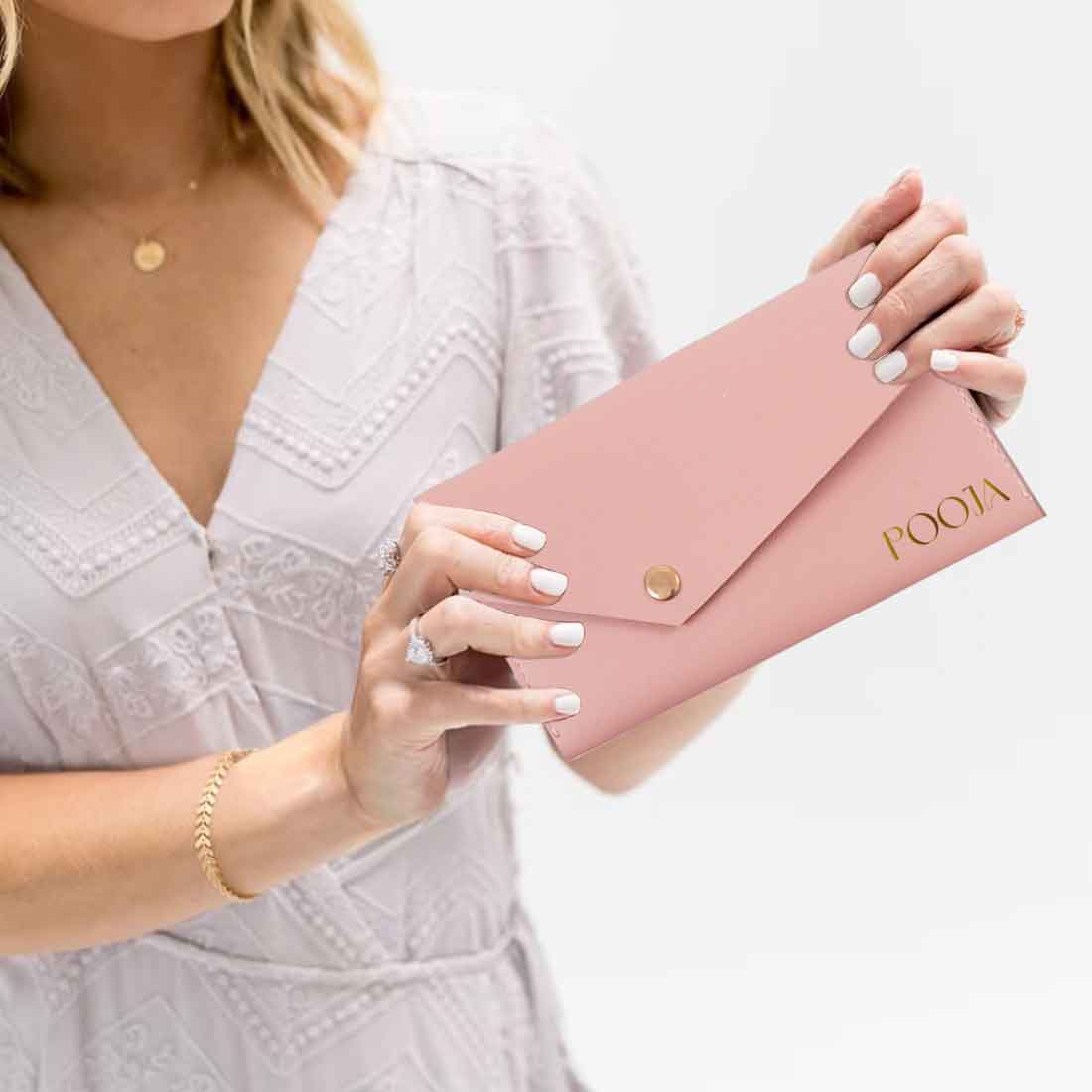 Customized Purse with Name-Envelope Clutch for Women