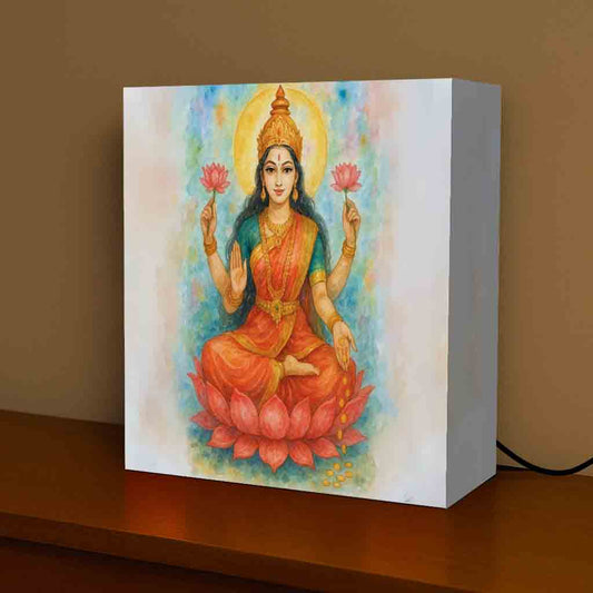 Laxmi Light Lamp for Home Temple – Divine Table Lamp & Wall Décor Lighting