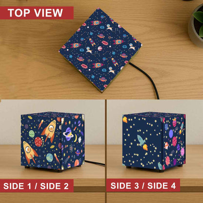 Space Rocket Children's Bedroom Lamp – Fun Galaxy Theme Night Light for Kids