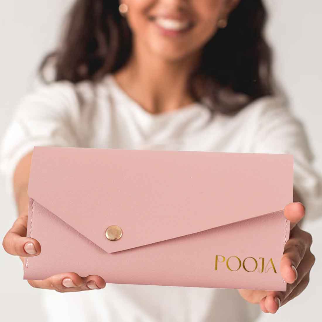 Customized Purse with Name-Envelope Clutch for Women