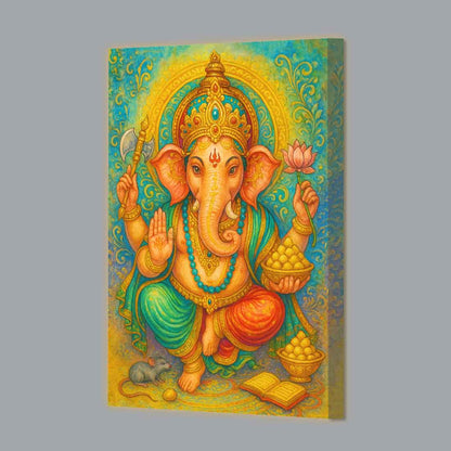 Ganesh Lighting Photo Frame with HD Print – Glowing LED Decor for Home Temple or Gifting