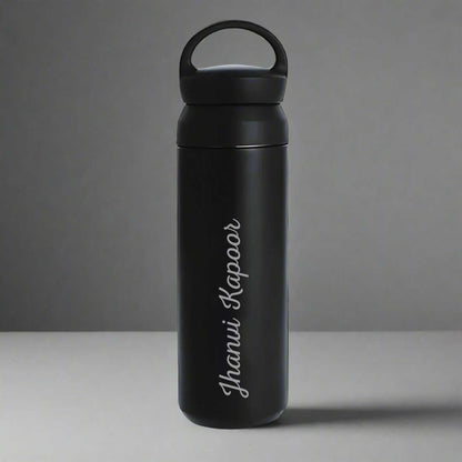 Customized Thermos Vacuum Bottle - Stainless Steel Black Water Bottle 500ml