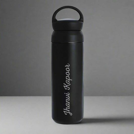 Customized Thermos Vacuum Bottle - Stainless Steel Black Water Bottle 500ml