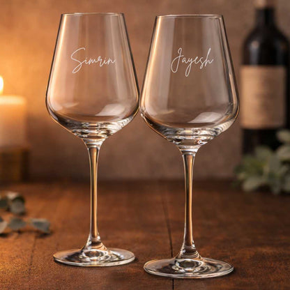 Customized Wine Glasses Premium Engraved Red Wine Glasses