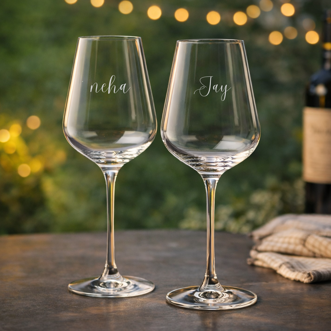 Premium Engraved Wine Glass - Custom Premium Wine Glasses Set