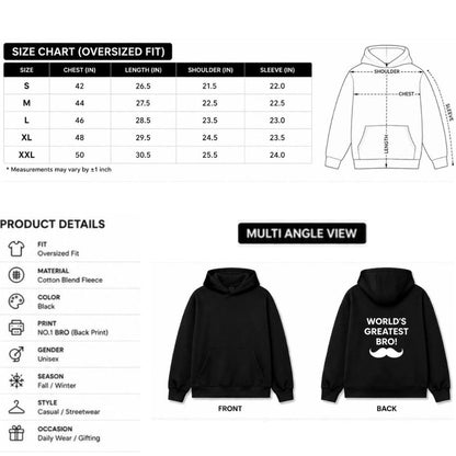 Designer Black Hoodies for Brother - Raksha Bandhan Gift