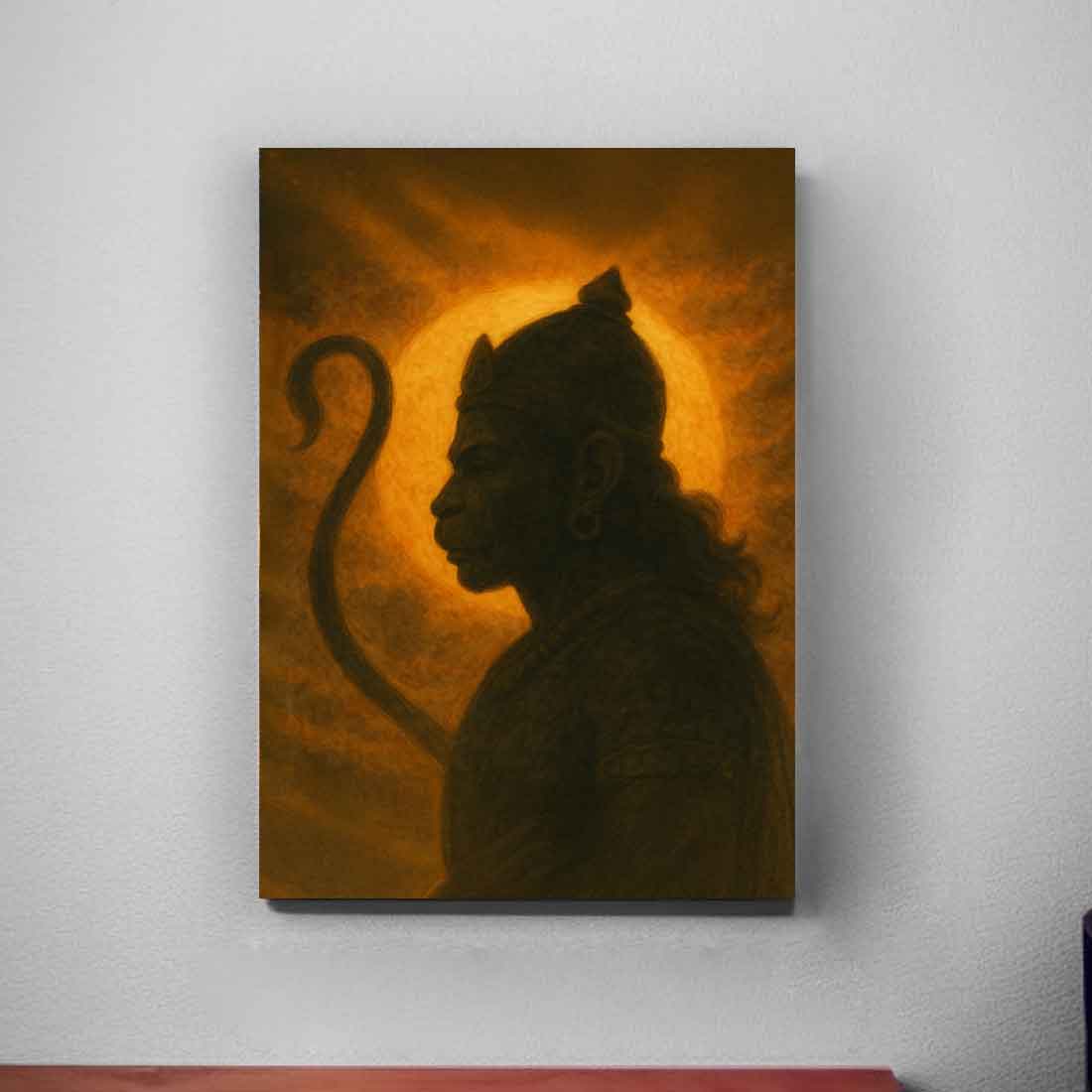 Hanuman Ji Photo Frame with Light – LED Wall Décor for Temple, Living Room & Office