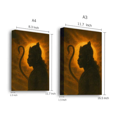 Hanuman Ji Photo Frame with Light – LED Wall Décor for Temple, Living Room & Office