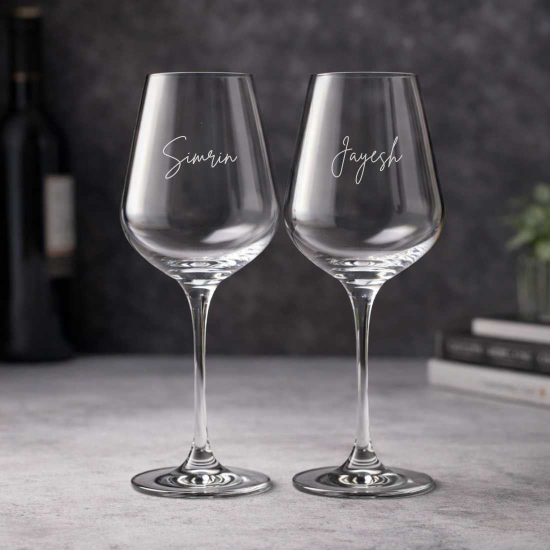 Customized Wine Glasses Premium Engraved Red Wine Glasses