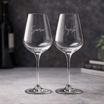 Customized Wine Glasses Premium Engraved Red Wine Glasses