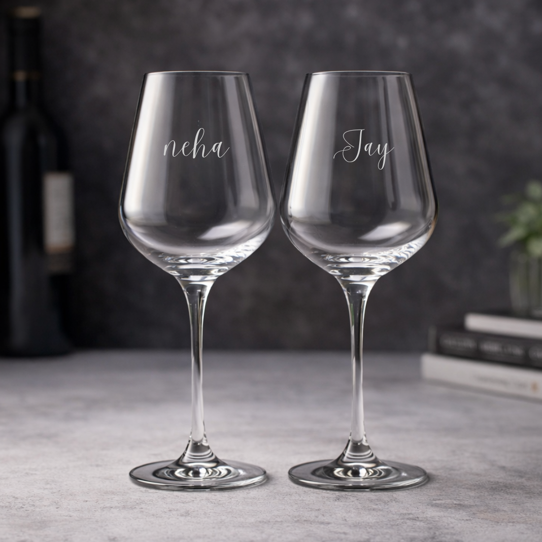 Premium Engraved Wine Glass - Custom Premium Wine Glasses Set