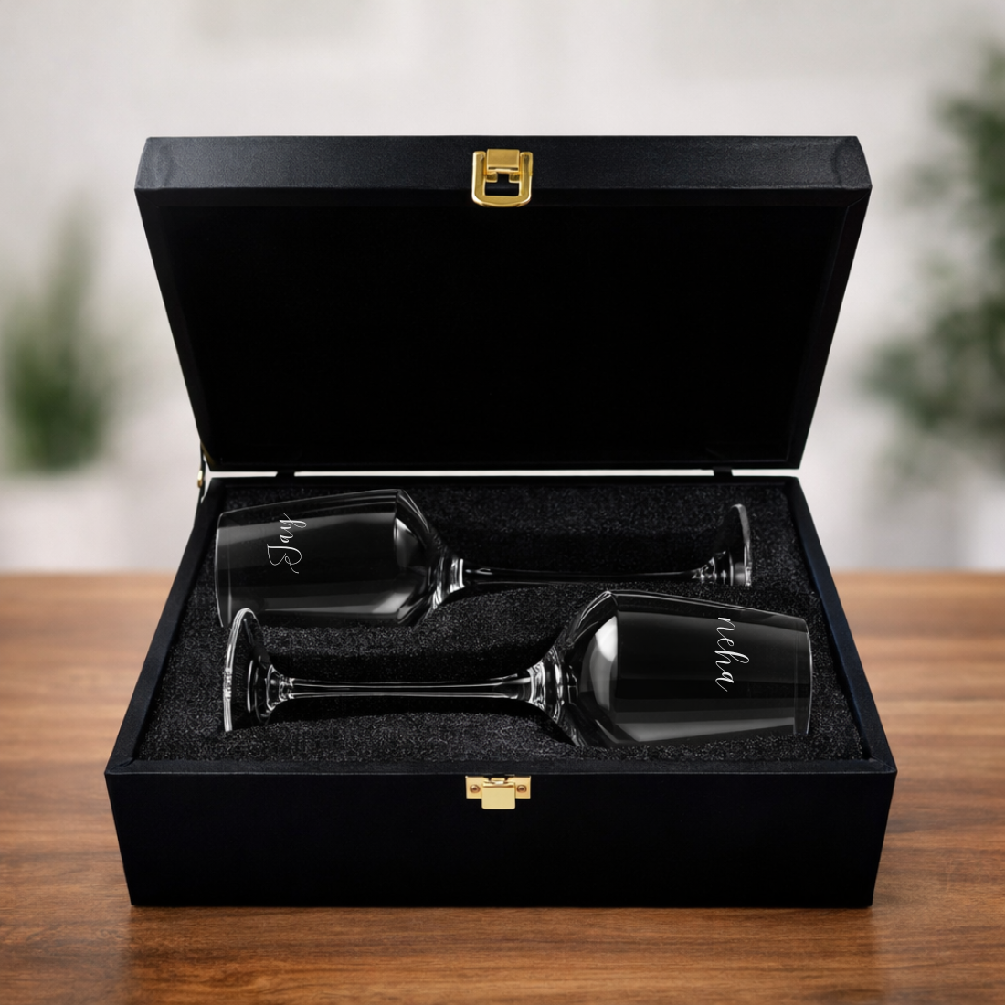 Premium Engraved Wine Glass - Custom Premium Wine Glasses Set
