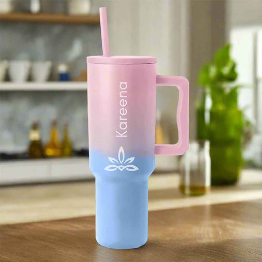 Nutcase Hot and Cold Water Tumbler with Logo and Name - Large Travel Cups 1200ml