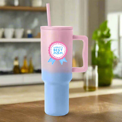 Mother’s Day Tumbler – 1200ml Leakproof Flask With Straw With Printed Design