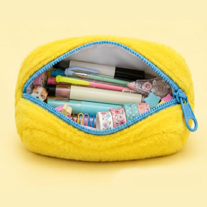 Customised Pencil Pouch with 3D Ears | Birthday Gift for Kids | Plush Faux Fur Pencil Box