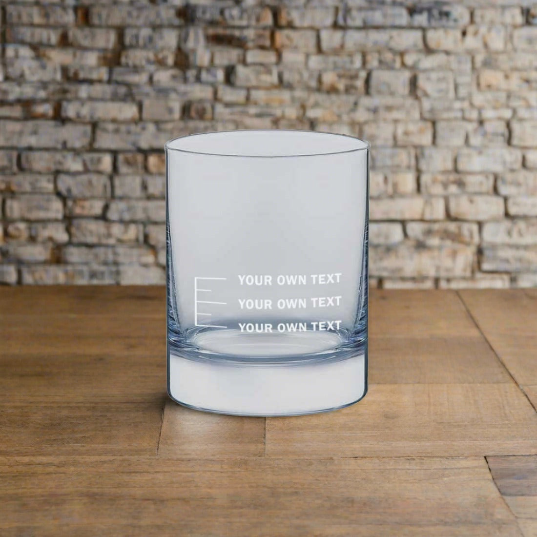 Personalized Whiskey Glass With Measurement Marking - Add Your Own