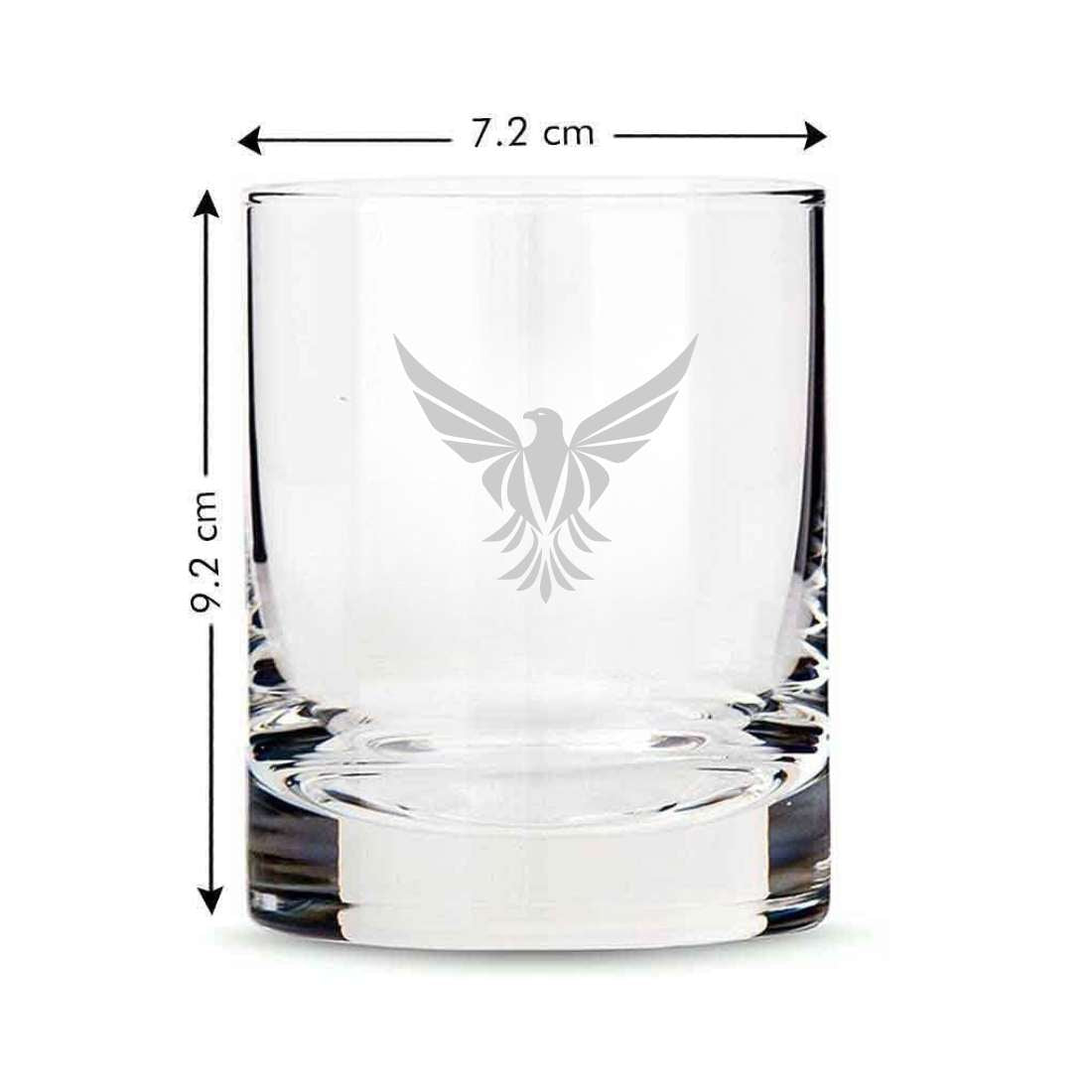 Customized Whiskey Glasses with Logo - Engraved Set of 2 Alcohol Glass