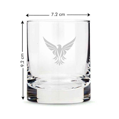 Customized Whiskey Glasses with Logo - Engraved Set of 2 Alcohol Glass