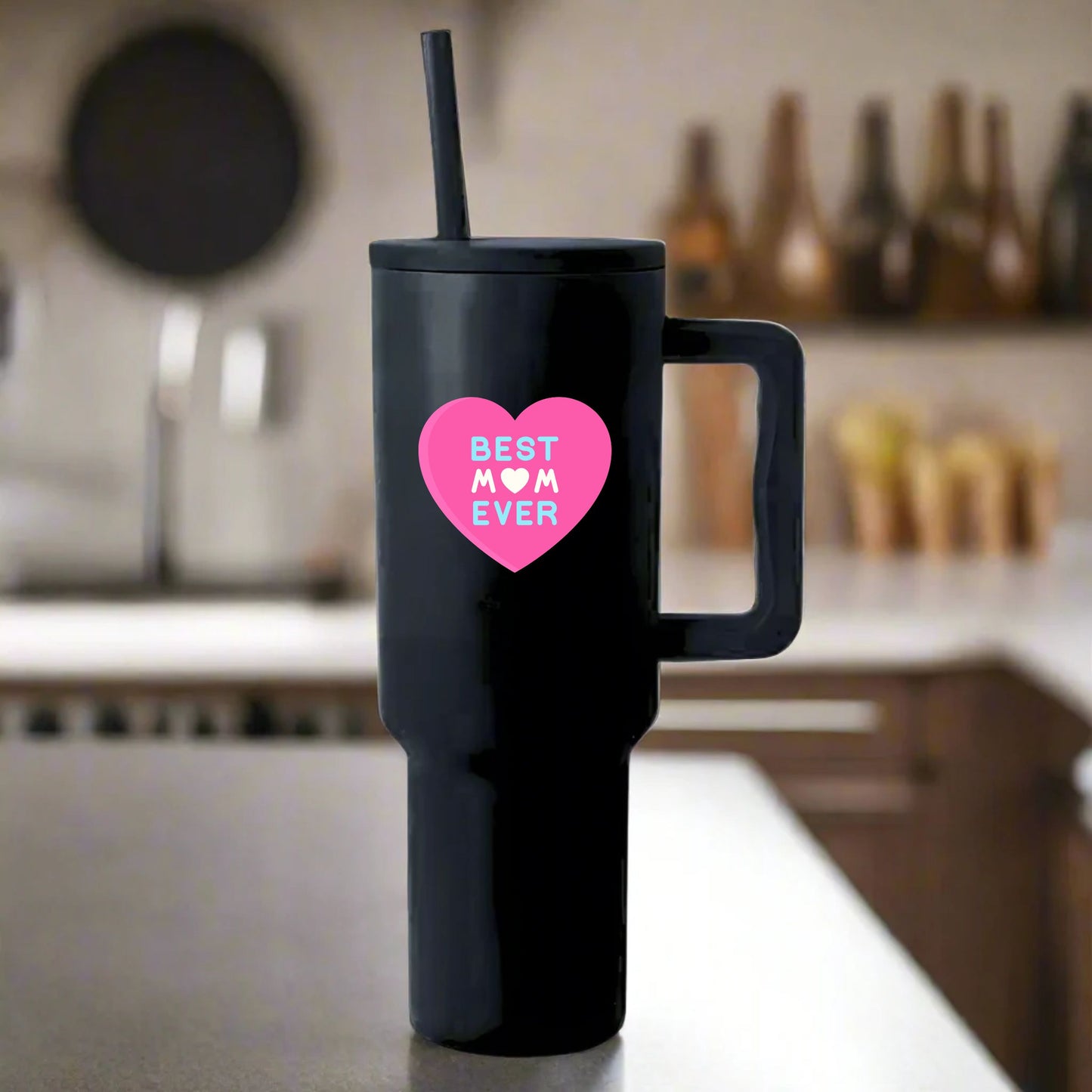 Mother’s Day Tumbler – 1200ml Leakproof Flask With Straw With Printed Design