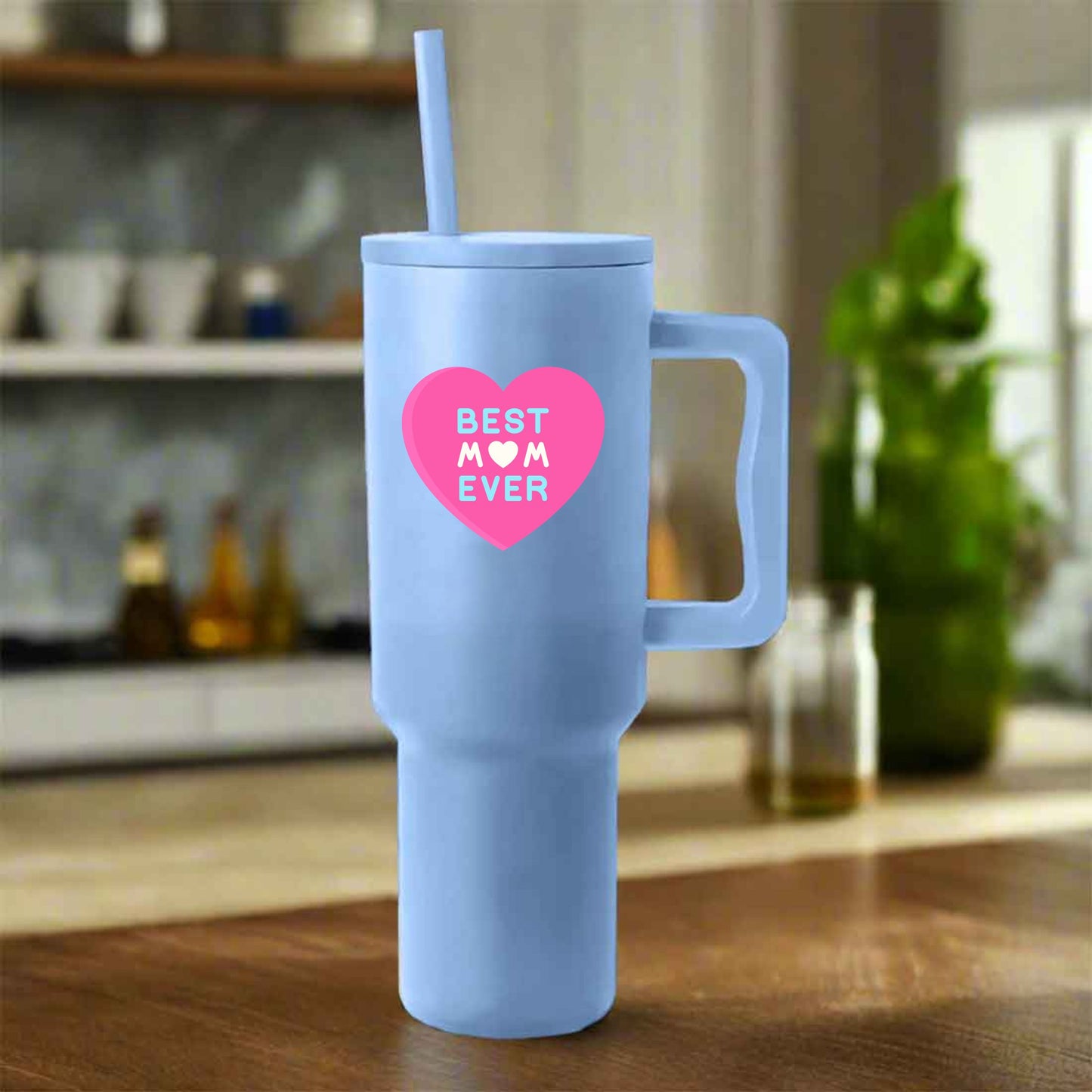 Mother’s Day Tumbler – 1200ml Leakproof Flask With Straw With Printed Design