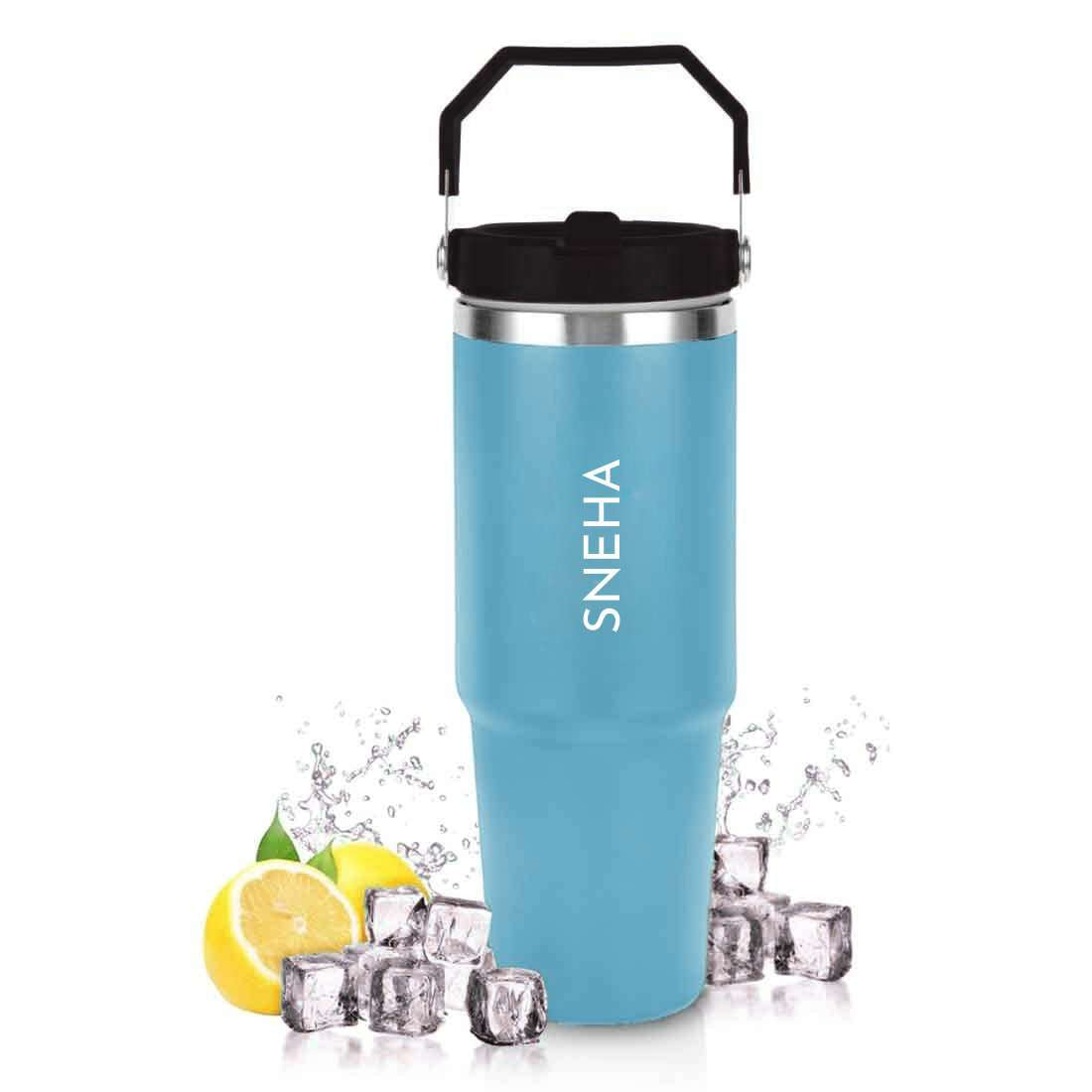 Nutcase Personalized Tumbler with Handle 900ml - Double Wall Vacuum Sipper Bottle