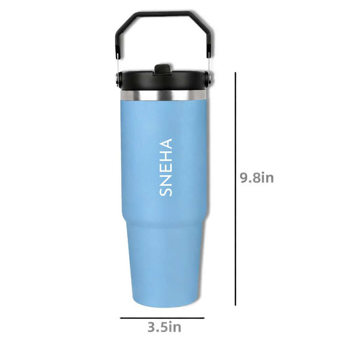 Nutcase Personalized Tumbler with Handle 900ml - Double Wall Vacuum Sipper Bottle