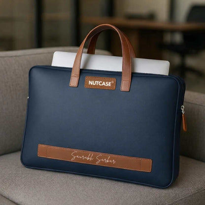 Personalized Office Laptop Bags with Name - Duo Tone Premium Laptop Carry Bag for up to 15” laptops