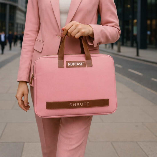 Personalized Laptop Handbags for Women - Duo Tone Premium Laptop Carry Bag for up to 15” Laptop
