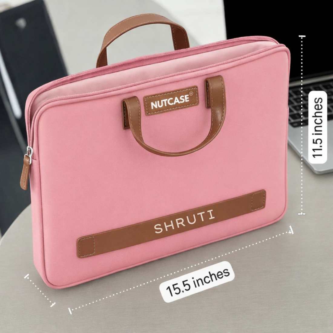 Personalized Laptop Handbags for Women - Duo Tone Premium Laptop Carry Bag for up to 15” Laptop