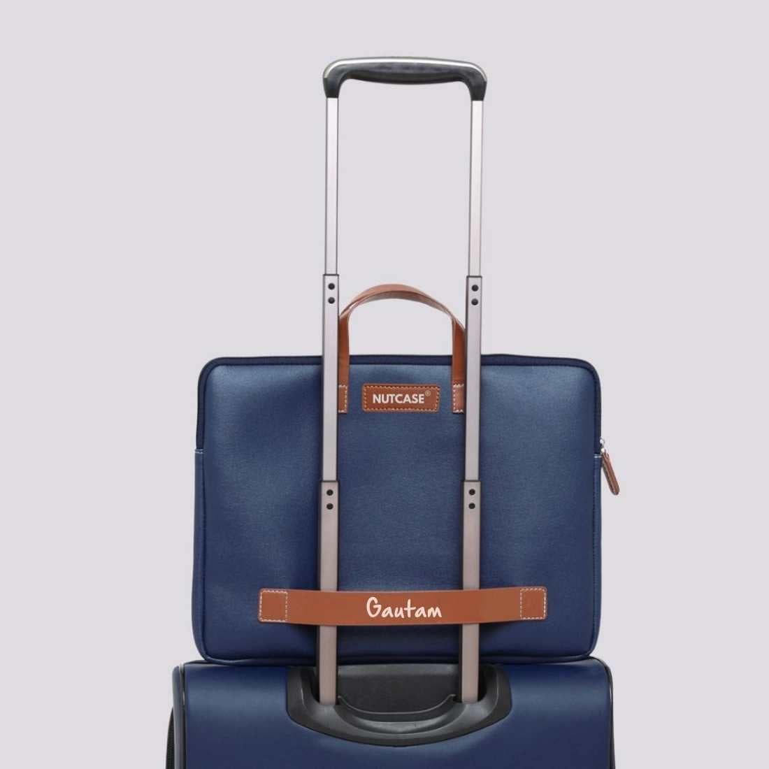 Personalized Office Laptop Bags with Name - Duo Tone Premium Laptop Carry Bag for up to 15” laptops