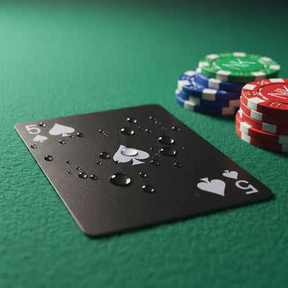 Ceramic Personalized Poker Chips - Premium Poker Coin with Playing Cards Non-Tearable & Waterproof (100/200/300 in 5 Colors-Colors as per availability)